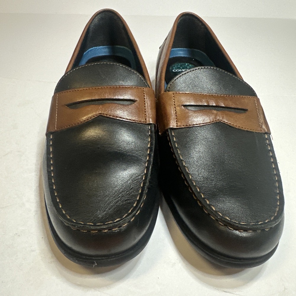 Nunn Bush Men's Drexel Moc-Toe Penny Loafers 84744 Cognac Leather Size 9.5W